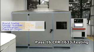 16 CFR 1633 Equipo de prueba de inflamabilidad de colchones