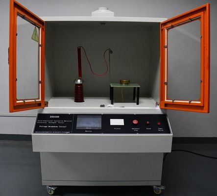 IEC 60243-1 Máquina de ensayo de material aislante 0 ~ 50kV Máquina de ensayo de laboratorio de tensión de ruptura