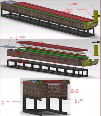 Máquina de ensayo de túnel AstmeE84 Steiner Equipo de ensayo de laboratorio de ensayo de ensayo de fuego UL910