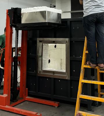 Horno de prueba de muestras ignífugas para estructuras de acero, resistencia a altas temperaturas por debajo de 1300 °C