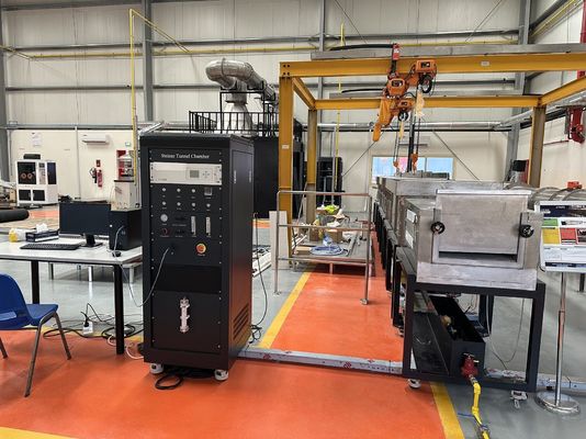 Máquina de ensayo de fuego de túnel ASTME84, gas metano, compresor de aire, laboratorio, clase de protección IP57