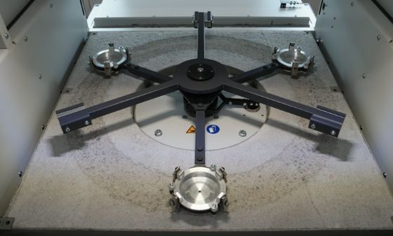 Máquina de ensayo de abrasión DAM Darmstadt para prendas de protección de motocicletas, aparato de ensayo de laboratorio