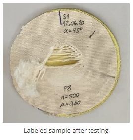 Aparato de ensayo de abrasión de protección para motocicletas de la máquina de Darmstadt EN17092-1